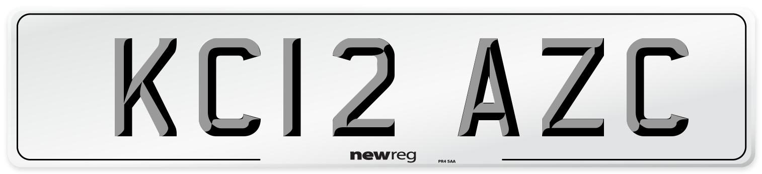 KC12 AZC Number Plate from New Reg